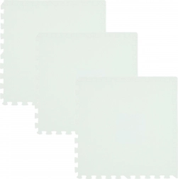 Pena podloga za tla HUMBI 180 × 60, velike vodoodporne sestavljanke, varna za otroke, bela (3 kosi)