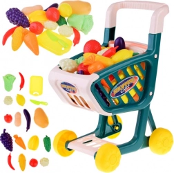 shopping cart with fruit and vegetables, 32-piece set