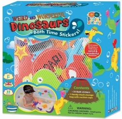 Foam Bath Stickers Crazy Dinosaurs with Net