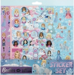 Winter girls’ stickers – set of flat and 3D