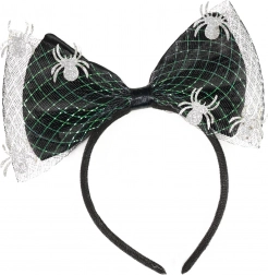 Cerchietto con fiocco e ragni