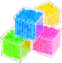 Rotating 3D Maze Cube – colorful puzzle cube 7.5 cm