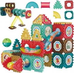 Magnetisk byggesæt 3D – kuglebane 68 dele WOOPIE