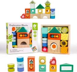 Classic World wooden sensory blocks 14 pcs MONTESSORI