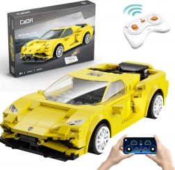 CaDA EVO Race Car Building Set – Yellow RC Racing Car 289 Pieces, Dual Mode