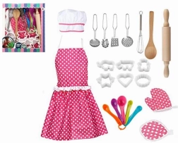 chef costume with apron and accessories for children