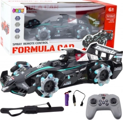 Racing RC Car with Smoke Effect and LED Lighting Black