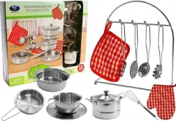 Stainless steel children’s pot set, 23 pieces