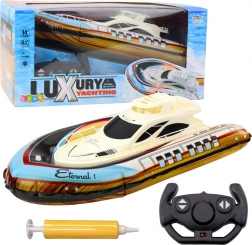Luxury Inflatable Remote-Controlled Yacht with LED Lighting