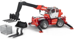 Bruder telescooplader MANITOU MRT 2150 met accessoires 1:16