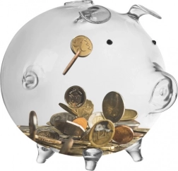 Prozorna steklena hranilna škatlica v obliki pujseka Ruhhy