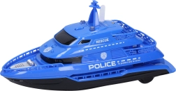 Blaues Schiff mit Effekten auf Schwungrad