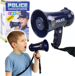 Interactive Police Megaphone for Kids with Siren and Strap