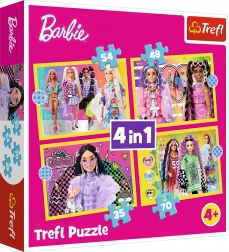 Puzzel Barbie Vrolijke Wereld 4-in-1