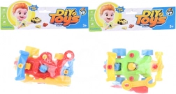 Screw-together plastic race car for kids