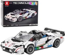 Jeu de construction cabriolet sportif SVJ – blanc, 348 pièces