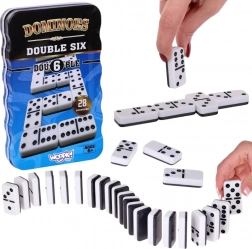 Woopie klasyczne domino – 28 kostek w metalowym pudełku