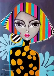 Puzzle Colorful Girl 1000 Pieces MAGNOLIA