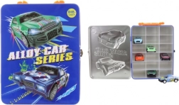 Scatola in latta per macchinine con set di 6 veicoli in metallo a retrocarica