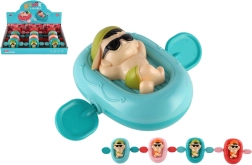 Namotavajući figurica na ležaljci za vodu, plastična, 13 × 9 cm, 4 boje