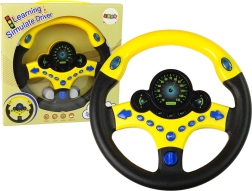 Interactief stuur geel rijsimulator Geluiden Lichten