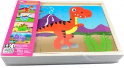 Houten puzzel – dinosaurussen, 4 dieren