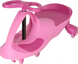 Roze kinderloopfiets met verlichte LED-wielen
