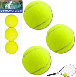 Set van 3 gele tennisballen