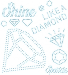 Iron-on rhinestone appliqué – Shine Like a Diamond