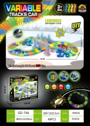 Dirkalna svetleča avtomobilska steza VARIABLE, 165 kosov