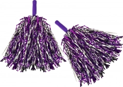 Pompon argentato-viola