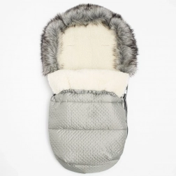 Winter footmuff New Baby Lux Wool grey