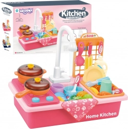 Woopie kids’ kitchen with sink pink
