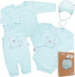 Niemowlęcy zestaw do szpitala New Baby Sweet Bear niebieski 56 (0–3 m)