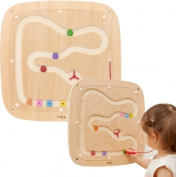 wooden wall-mounted magnetic labyrinth board VIGA – gravity track