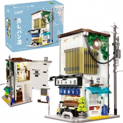 CaDA Building Set Japanese Steamed Bun Shop with LED Lighting, 1108 pieces