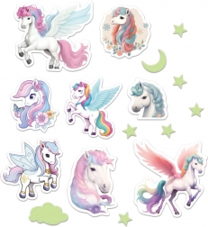 Glowing wall decoration Unicorns