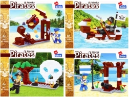 Pirate building kit with accessories – 4 variants