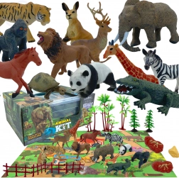 Woopie Safari – set of figurines with scenic mat, 24 pcs