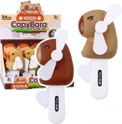 Handheld capybara fan for kids 14.5 cm – color mix