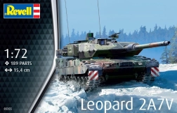Plastic model kit of Leopard 2A7V tank 1:72