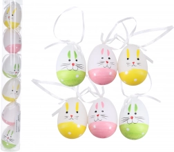 Œufs colorés décoratifs en plastique 6 cm