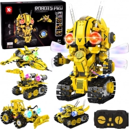 Robots Pro 5-in-1 Building Kit with RC Control and LED Lights