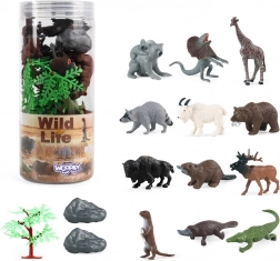 WOOPIE Wild Animal Figure Set, 15 pcs