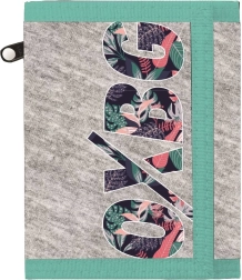 Textile Wallet OXY Grey Tropical with Hook-and-Loop Fastening