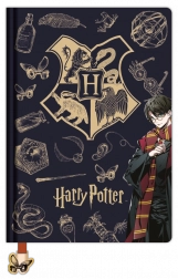 Harry Potter ruled notebook A5 Navy & Gold