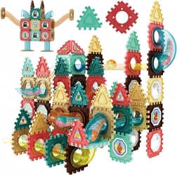 Magnetiske byggesæt 3D WOOPIE – kuglebane 128 dele