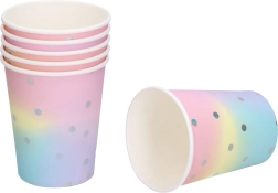 Paper Party Cups Pastel 250 ml, 6 pcs