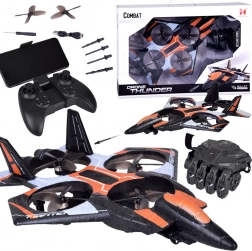 combat flight shooting drone with glove control and RC controller