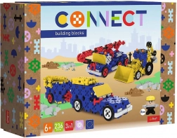 Kit di costruzione 3-in-1 macchine edili e SUV con rimorchio TREFL Connect